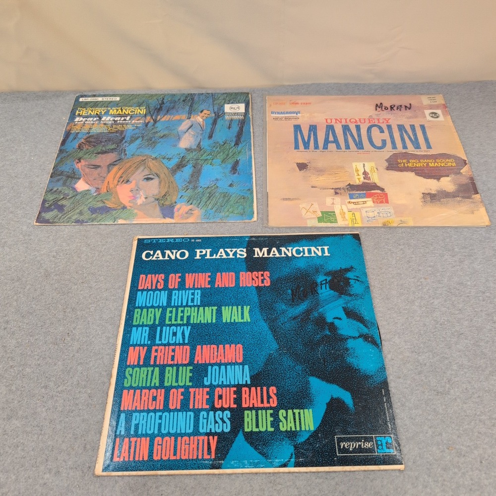 Henry Mancini Vinyl Record Lot Dear Heart Uniquely Mancini Cano Plays Mancini LP - Picture 1 of 2